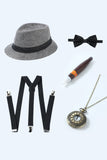 Weißes 1920er Jahre Accessoires Set für Herren
