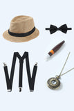 Weißes 1920er Jahre Accessoires Set für Herren