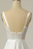 Laden Sie das Bild in den Galerie-Viewer, Einfache A-Linie Quadratischer Ausschnitt Weiß Lange Brautkleider