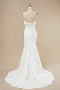 Meerjungfrau Boho Hochzeitskleid mit Rüschen
